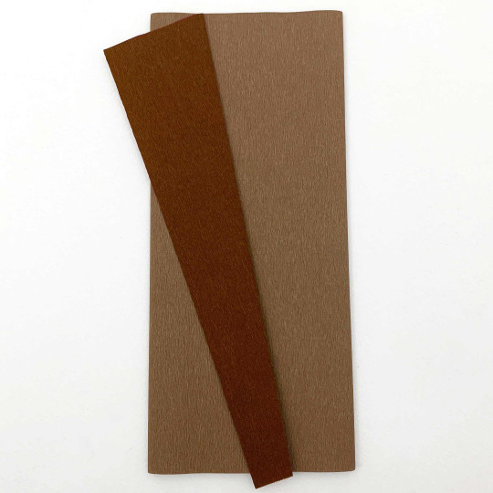 Double Sided Crepe Paper ~ Gloria Doublette from Germany ~ Light Brown and Chestnut